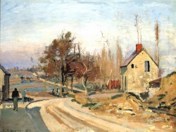 Camino de Osny a Pontoise helada hoar 1873 Camille Pissarro Pinturas al óleo